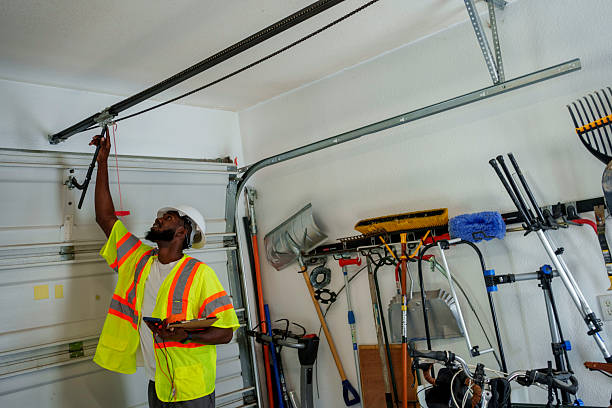 Professional Garage Door Panel Replacement technician working in Manassas, VA